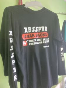 Kaos sablon SATUAN bahan combad 30s Poliplex