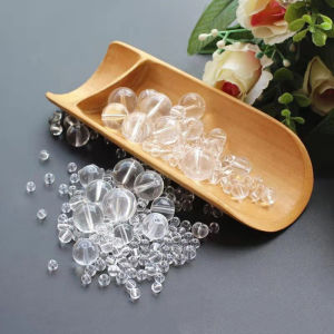6-16mm Transparent Round Acrylic Loose Spacer Beads for DIY Jewelry Making Bracelet Necklace Keychain Craft Supplies Accessories