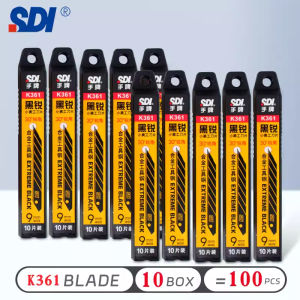 SDI 9mm small art blade 30 degree sharp Angle black blade automotive wear-resistant film engraving blade K361/1361 utility knife