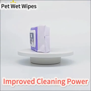 Organic Pet Wipes (80 pieces per pack) - wet dog cat resealable convenient gentle non irritating