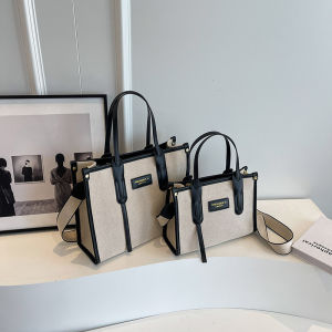 Trendy Large Capacity Canvas Tote Bag for Women Commuter Versatile Crossbody Handbag Fashionable Soft Shoulder Bag 2025 New Model