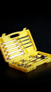 Kunci Ring Pas Set 14 Pcs 8MM-24MM Combination Wrench 8MM-24MM Free Box High Quality - 6731