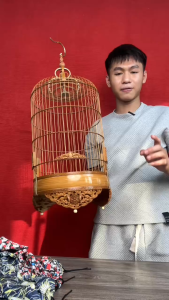 Lồng chim khuyên chim yến size 28 triện CNC 3d cao cấp tặng đủ phụ kiện