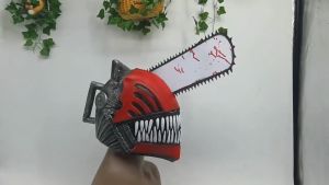 Mặt Nạ Hóa Trang Nhân Vật Quỷ đầu cưa Denji Pochita Trong Phim Chainsaw Man Cosplay Helmet