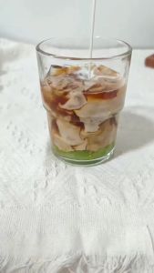 Ly Thủy Tinh Thành Dày 420ML Kèm Ống Hút Và Nắp Chống Rò Rỉ Thân Thiện Với Môi Trường Dùng Được Cho Cà Phê Đá Nước Ép Trà Sữa Cola Hình Tròn.