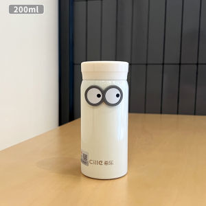 Cute Portable Small Capacity Stainless Steel Insulated Water Bottle Simple Open Mouth Direct Drinking Mini Size Hip Flask
