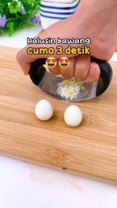 KAMJE Alat Penghancur Bawang Putih Bahan Stainless Steel