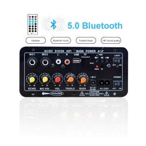 Bộ khuếch đại Bluetooth 5.0 Untuk 8-12 Inci Loa AC 220V 12V 24V Bộ khuếch đại Mobil HIFI Loa siêu trầm Mobi Bộ khuếch đại công suất