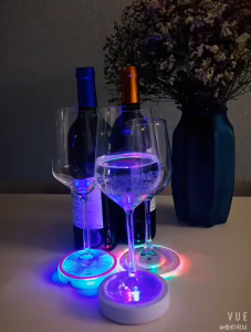 Đế Lót Ly Đa Màu RGB Tạo Hiệu Ứng Ánh Sáng Lung Linh
