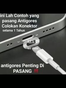 JAZZ BENING - Sticker PENTING Buat HP FRAME FILM / Antigores CONECTOR PORT CHARGERAN / Anti Gores Colokan USB TYPE C MICRO Mobile Phone Stickers Bazel Mesh Baret-Lecet/Dust Proof Stiker Debu Untuk Lobang A Jamur Carbon lubang charger Charge handphone hp