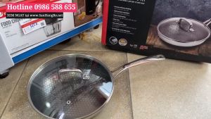 Chảo sâu lòng chống dính 2 mặt Inox 304 đúc liền 3 lớp Kimscook Noon Song 26/8cm vung kính đáy từ - Hàng chính hãng bảo hành 12 tháng