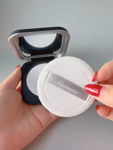 Guoxiaoniu Bobi serbuk Puff penggantian Set-5-pek Ultra-nipis Faux Suede & PU bersalut bulat Puff (58mm) untuk Blush/Compact Sponge kosmetik mudah alih