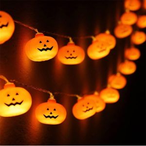 1PC 1.5M/3M Halloween LED Pumpkin Lantern String Battery Powered Used For Festivals Gatherings And Haunted House Decoration