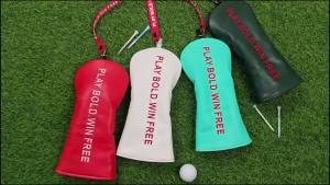 1PC Letter Style Golf Club HeadCover PU Accessory for #1 Driver And Fairway Wood
