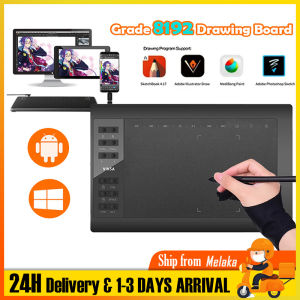 10x6 Inch Graphic Drawing Tablet Digital Drawing Pad 8192 Levels Digital Tablet Ultrathin Android Drawing Pad Battery-Free