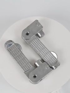 1pasang Footstep Tombol Universal Pedal Sepeda Elektrik Pijakan Kaki Motor Aluminium Anti-Slip