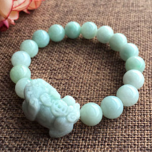 Natural Accessible Luxury Jadeite Ball Bracelet Womens Special-Interest Design Myanmar Mine Timber Beads Ice Jade Beads Bracelet Jewelry