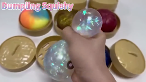 Shimmering Dumpling-Shaped Slow-Rebound Soft Balls With Their Adorable Bun Design Can Relieve Anxiety And Stress Soothe Emotions Food-Grade Silicone High Resilience Suitable For Both Adults And Children An Ideal Gift For Kids And Friends