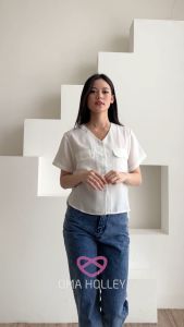 (COD) OH Fashion Kemeja Joan Tshirt Lengan Pendek Premium #9A32-00