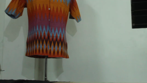 Batik Wiguno 40001013 katun lengan pendek 1/2 furing baju Kemeja pria dewasa formal