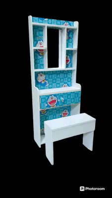 meja rias kosmetik karakter/ lemari rias karakter ( plus bangku dan cermin)