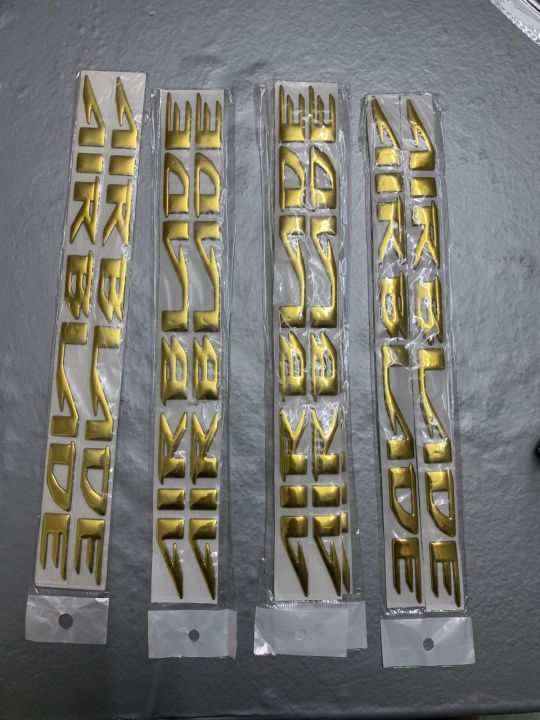 Tem dán chữ nổi sườn sau xe AB air blade 2013->2015 -màu vàng (chính ...