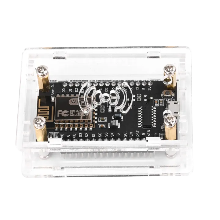 Transparent Acrylic Protective Case for NodeMcu Lua ESP8266 CP2102 ...