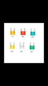 Set 10 cầu chì Mini 5A/10A/15A/20A/25A/30A cho xe máy ô tô đện tử (16.5x11mm)