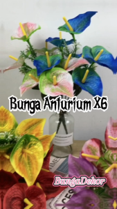 Anturium Atrificial / Bunga Artificial / Bunga Plastik / Bunga Dekorasi / Pernikahan