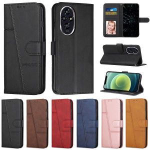 Strap Leather Phone Case Wallet Book For Honor 400 200 Pro 90 Lite X9c Smart X8c X7c X9b X8b X7b X6b X5b Protect Card Flip Cover