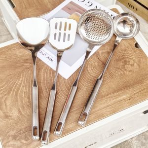 ชุดเครื่องครัวสเตนเลส 18/10 หนา กันร้อน ตะเกียบผัด ช้อน ตะเกียบตัก ช้อนตัก ชุดเครื่องครัวอเนกประสงค์