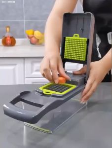 [Ready Stock + local seller] 🔥15 in1 Multifunction Vegetable Dicer Grater Cutter and Fruit Slicer Shredder Shredders Carrot Grater Chopper with Drain Basket Potato Onion and Garlic Grinder Chopper Dicer