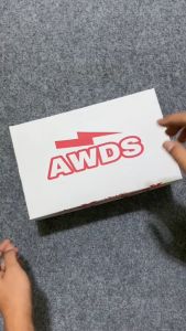 Sepatu AWDS Stepping Certain 002 White Logo Black Sepatu Sneakers Pria Wanita Bnib