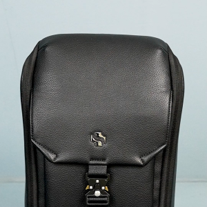 Shigetsu MUSASHI Leather Sling Bag for Men Body Bag Chest Bag Side Bag Convertible Backpack for Men