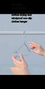 10 Pack Windproof Design Stainless Steel Clothes Hangers Steel Home Clothing Store Adult and Kids Clothes Hangers