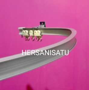 Rel Gorden Lengkung Rollet Gordyn Siku Flexibel Batang Hordeng Elastis Ukuran 1 sampai 6 Meter Tanpa Potong