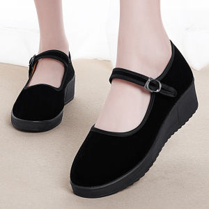 Beijing Style Canvas Shoes Womens Summer Anti-Slip Wear-Resistant Long-Wearing No Odor Breathable Foot-Minimizing Slip-On Sports Yoga Fitness