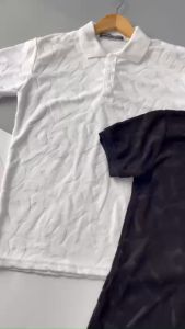 Áo thun nam polo siêu cấp có cổ tay ngắn vải cotton dập logo nổi nhung dày đẹp co dãn form chuẩn mẫu mới cao cấp