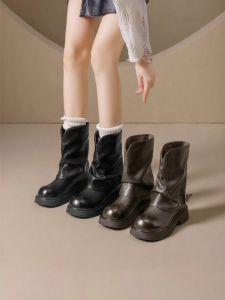 Josiny | British Style Autumn Thick Heel Boots