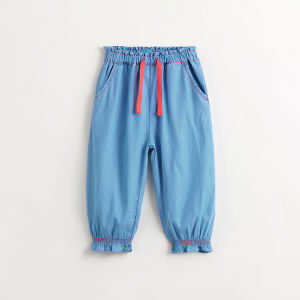 Quần Jeans Denim Mỏng Lụa Mùa Hè Cho Em Bé Quần Áo Đồ Chơi Chống Tia UV Chống Rận Quần Thường Ngày Thoải Mái Cho Trẻ Em