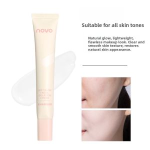 NOVO Purple Skin Nourishing Isolation Cream Womens Invisible Pore Brightening Skin Tone Moisturizing Oil Control Foundation Liquid BB Cream