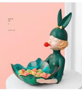 Sáng Tạo Màu Cát Điêu Khắc Hoạt Hình Quyến Rũ Khay Mèo Trang Trí Phòng Khách Lối Vào Để Bàn Lưu Trữ Chìa Khóa Trang Trí Cặp Đôi Quà Tặng