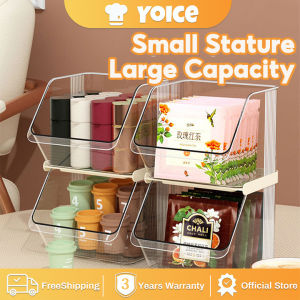 Yoice Clear Tea Bag Storage Box With Partition Coffee Capsule Storage Box Coffee Bag Storage Container Box Tea Bag Organizer Rack Desktop Tea Display Rack