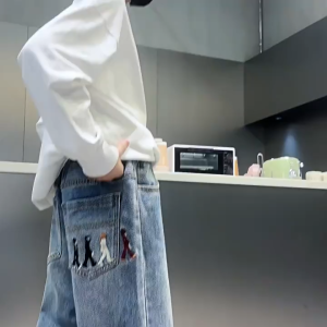 ⚡ พร้อมส่ง ⚡กางเกงเด็ก เด็กชาย กางเกงยีนส์ สไตล์แฟชั่ ผ้าคุณภาพดี เอวยางยืด 7-15 ปี