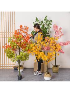 FENGHONGTAO | Indoor Nordic Style Decorative Artificial Ginkgo Tree Plastic
