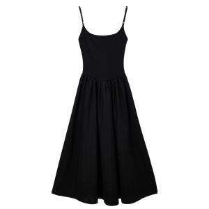 Resort Slimming White Strap Dress French Hepburn Style