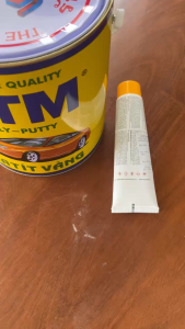 Bột trét đa năng Matit vàng ATM cao cấp trét vết lồi lõm sắt thép và gỗ 3.5kg (1 hộp matit + 1 type keo trộn)