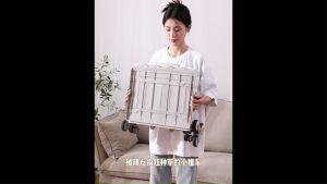 Folding Shopping Trolley on 8 Wheels Collapsible Trolley with Lid Aluminium Lightweight Shopping Cart with Handle