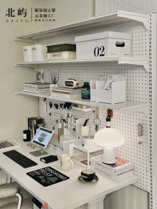 ชั้นวางของรูรูป AA Column ชั้นวางของสำหรับจัดระเบียบสินค้า อุปกรณ์เสริมสำหรับติดผนัง ชั้นวางของสำหรับจัดเก็บของในห้องน้ำ