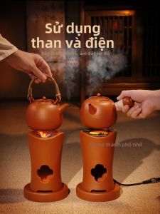 MIANXIAOCHENG | Vintage Red Clay Waist-shaped Tea Kettle Stove Dual Fuel